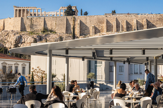 Θέα από το εστιατόριο της ακρόπολης